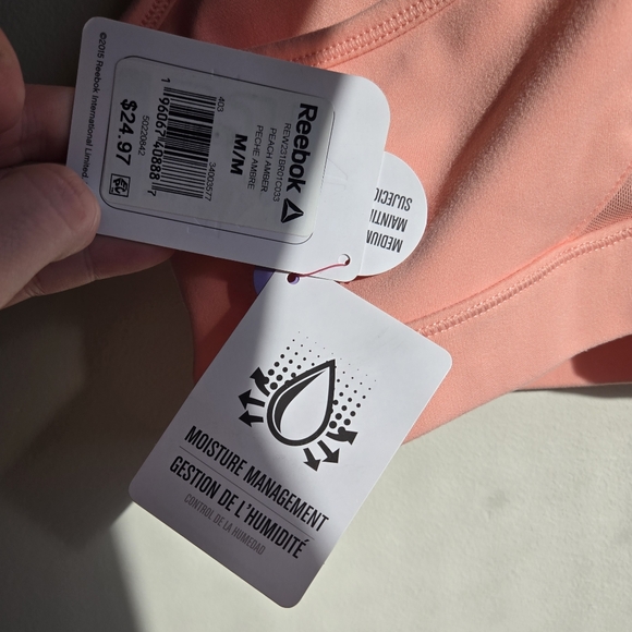 NWT Reebok Pink Sports Bra Womens Size M - Picture 7 of 7